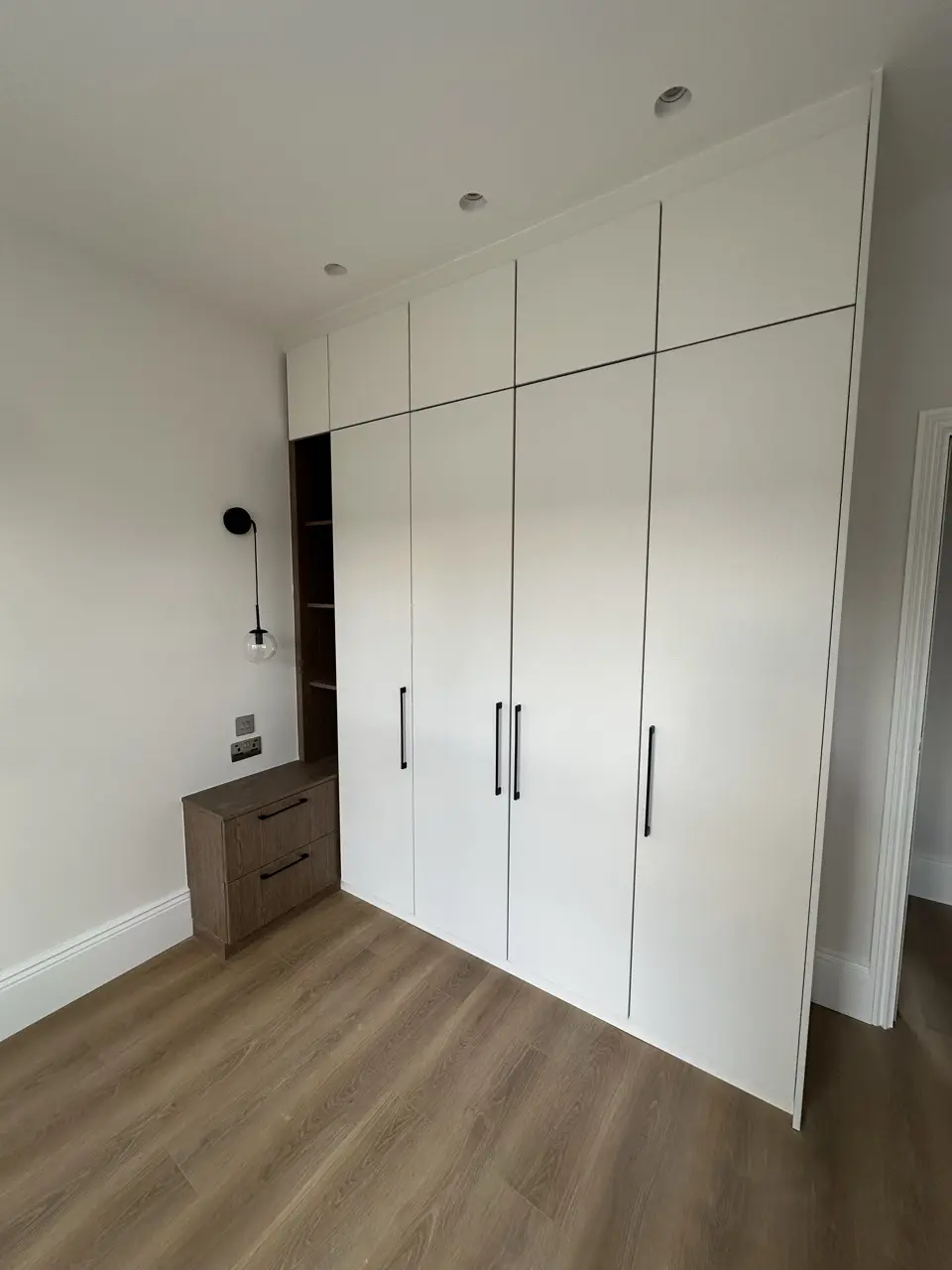 Fitted floor-to-ceiling wardrobes: Flat Conversion with New Loft in White City by Alb Homes